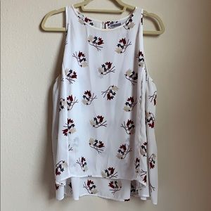 Chelsea28 Printed Cold Shoulder Blouse